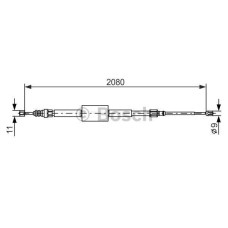EL FREN TELİ ARKA SAĞ-SOL RENAULT MEGANE II 02 SCENIC II 02 UZUNLUK : 2.080 mm