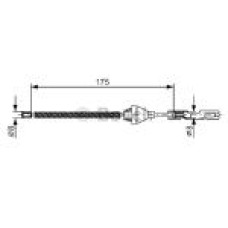 EL FREN TELİ ARKA 175mm FIESTA 1.25-1.3-1.4-1.6 01-08 -FOCUS 1.4-1.6-1.8-2.0 98-