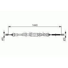 EL FREN TELİ ARKA SOL CLIO III 1.5 DCI 10 1440mm/1275mm