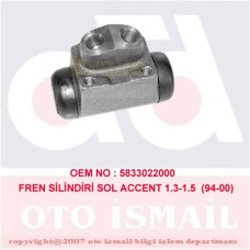 FREN SİLİNDİRİ SOL ACCENT 1.3I 12V-1.5I 12V-1.5I 16V 94-00 19.05mm