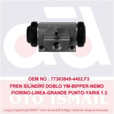 FREN SİLİNDİRİ ARKA FIAT DOBLO-FIORINO-PUNTO-PANDA-ALBEA TOYOTA YARIS 05 CITRO N