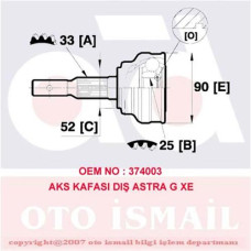 AKS KAFASI DIŞ VECTRA B 1.8-2.0 16V 95-02 ASTRA G 1.8-2.0 16V-1.7-2.0-2.2 DTI 98