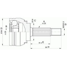 AKS KAFASI DIŞ ABSSİZ VOLVO S40 1.6 1.8 2.0 V40 95/04 29X25