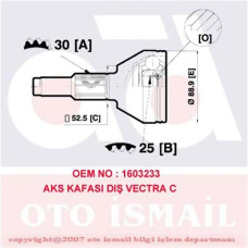 DIŞ AKS KAFASI OPEL VECTRA C 02> 1.6-1.8 16V 2.0-2.2 DTI