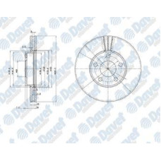 FREN DISKI ON HAVALI 282MM  VOLKSWAGEN  PASSAT 96->