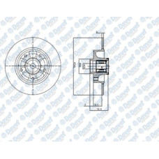 fren diski arka 5d 260mm rulmanli fluence megane 08-