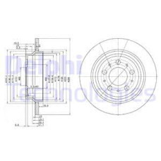 ARKA FREN AYNASI VOLVO S60 01-10 S70 01-05 S80 98-06 XC70 00-07 288x12x5DL DELYK