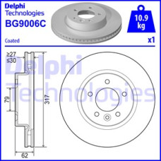FREN DİSKİ TEKLİ PAKET - BOYALI. DELİKLİ ÖN LAND ROVER DISCOVERY. RANGE ROVER SP