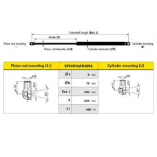 MOTOR KAPUT AMORTİSÖRÜ TOLEDO 98 D0092-1