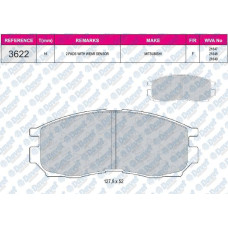 FREN BALATASI ON WVA 21647 MITSUBISHI COLT C58 GALANT A 5A PAJERO 91=>