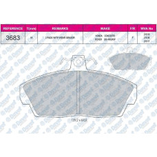 fren balatasi on wva 21515 honda civic 1-4 1-6 1-8 concerto 1-5 1-6 16v rover 20