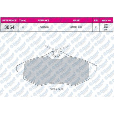 fren balatasi on  wva 23407  citroen c3 1-4 1-4hdi 02-   122-8x53x19 mm