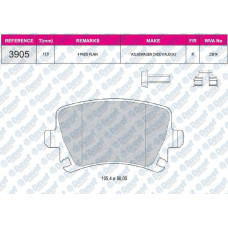 fren balatasi arka  wva 23914 volkswagen golf v caddy passat audi a3 a4 a6 03-