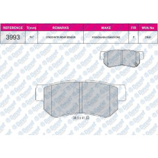 fren balatasi arka wva 23543 kia sportage hyundai getz 00- santafe 06-10