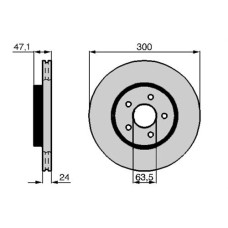 ON FREN DISK AYNASI MONDEO III 00 07 JAGUAR X TYPE 01 09 OLCU 300 24 5 BIJON