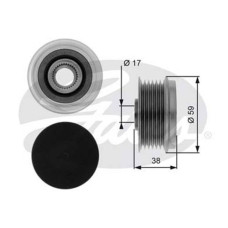 ALTERNATÖR KASNAĞI ASTRA H-COMBO C-CORSA C-D-MERIVA 1.3 CDTI-DOBLO-GRANDE PUNTO-