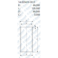 motor gomlek astra-vectra 2-0 8v  16v 86-00mm  std