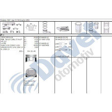 gomlek std 72mm  fiat : albea doblo 1-4 8v