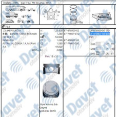 MOTOR SEGMAN 73,40MM 0,50 OPEL ASTRA H CORDA D MERIVA B AVEO Z12XEP A12XER Z14XE