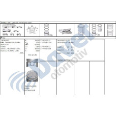 piston-segman 040 70-80mm palio punto 1-2 8v 97-