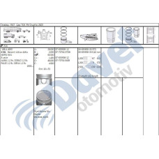piston-segman std 70-80mm palio punto 1-2 8v 97-