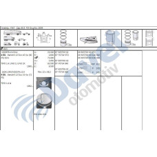 piston-segman std 805mm fiat tipo uno s sx 1-4