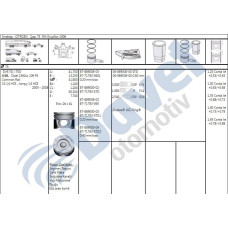 piston-segman 060 75mm p206 p307 p407 1-6hdi dw6