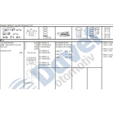 piston-segman 050 80mm r19 expres kangoo dizel cukurlu 1-9d f8q