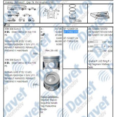 MOTOR PISTON SEGMAN 76.00MM STD RENAULT MEGANE III KANGOO NISSAN QASHQAI II JUKE