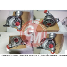 TURBO ŞARJ RENAULT MEGAN III 09 FLUENCE 09 LAGUNA III 07 15 SCENIC III 09 NISSAN