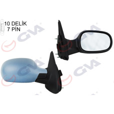 DIŞ DİKİZ AYNASI SAĞ MEGANE 99> ELEKTRİKLİ ISITMALI SENSÖRLÜ ASTARLI 7 FİŞ VM-12