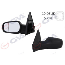 DIŞ DİKİZ AYNASI SOL MEGANE 02> ELEKTRİKLİ ISITMALI ASFERİK 5 FİŞ VM-138EHAL