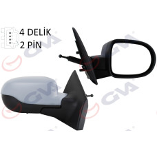 DIŞ DİKİZ AYNASI SAĞ CLIO 09 MEKANİK SENSÖRLÜ ASTARLI KONVEKS 2 FİŞ VM-6135PSR