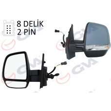 DIŞ DİKİZ AYNASI SOL DOBLO 11 OPEL COMBO 12 18 MEKANİK SİNYALLİ ASTARLI ÇİFT CAM