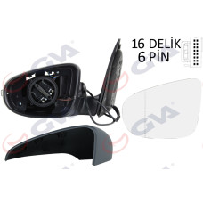 DIŞ DİKİZ AYNASI SOL GOLF 09 ELEKTRİKLİ ISITMALI ASTARLI SİNYALLİ ASFERİK 6 FİŞ