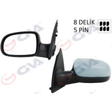 DIŞ DİKİZ AYNASI SOL CORSA C 01> ELEKTRİKLİ ISITMALI ASTARLI ASFERİK 5 FİŞ VM-20