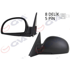 DIŞ DİKİZ AYNASI SOL ACCENT 03 ELEKTRİKLİ ISITMALI KONVEKS 5 FİŞ VM-449EHL