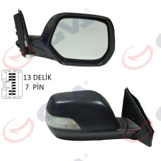 DIŞ DİKİZ AYNASI SAĞ CRV 07 ELEKTRİKLİ ISITMALI SİNYALLİ KONVEKS 7 FİŞ VM-6278EH