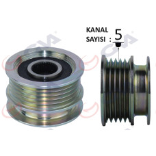 ALTERNATÖR KASNAĞI RULMANLI MEGANE-CLIO II-KANGOO-TWNG-SYMBOL II 01- 5 KANALLI K