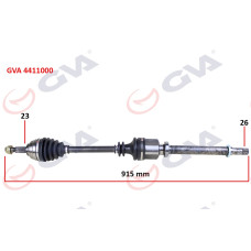 KOMPLE AKS SAĞ MEGANE II 1.4/1.6 16V-1.5 DCİ 02-08 915mm