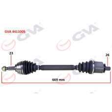 KOMPLE AKS SOL MEGANE II 1.6 16V 03-08 669mm AUTO.