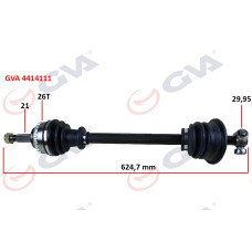 KOMPLE AKS SOL CLIO II 1.4i 16V 98-05 ABS Lİ 26DİŞ 625mm