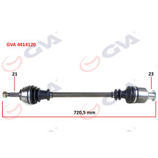 KOMPLE AKS SAĞ KANGOO 1.9DTI 98-08 721mm