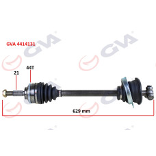 KOMPLE AKS SOL CLIO II 1.5DCI 98-05 ABS Lİ 44DİŞ 629mm YAYLI