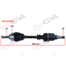 KOMPLE AKS SOL CLIO SYMBOL THALIA 1.5 DCİ 08- ABS Lİ 44DİŞ 609mm