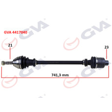 KOMPLE AKS SAĞ R21 MANAGER 1.7 86-93 742mm