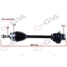 KOMPLE AKS SOL MASTER 2 2.5 DCİ 98-10 ABS Lİ 51DİŞ 663mm