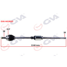 KOMPLE AKS SAĞ MASTER 2 2.5 DCİ 98-10 ABS Lİ 51DİŞ 1144mm