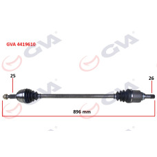 KOMPLE AKS SAĞ DACIA DOKKER 1.5 DCI 12- 896mm