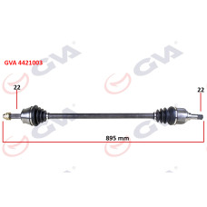 KOMPLE AKS SAĞ PALIO 1.2-1.4-1.6 16V AKS LALE Lİ 895mm